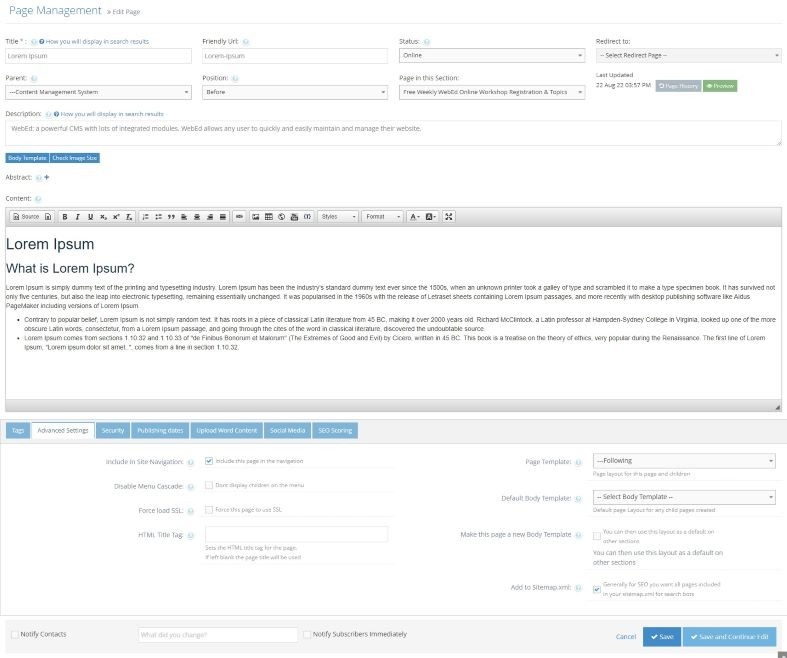 Core Modules of WebEd